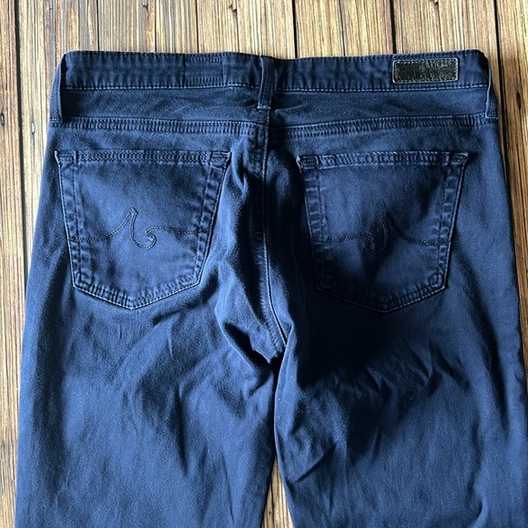 AG Adriana Goldschmied Navy Blue Stevie Slim Straight Pants 29R - Picture 6 of 8